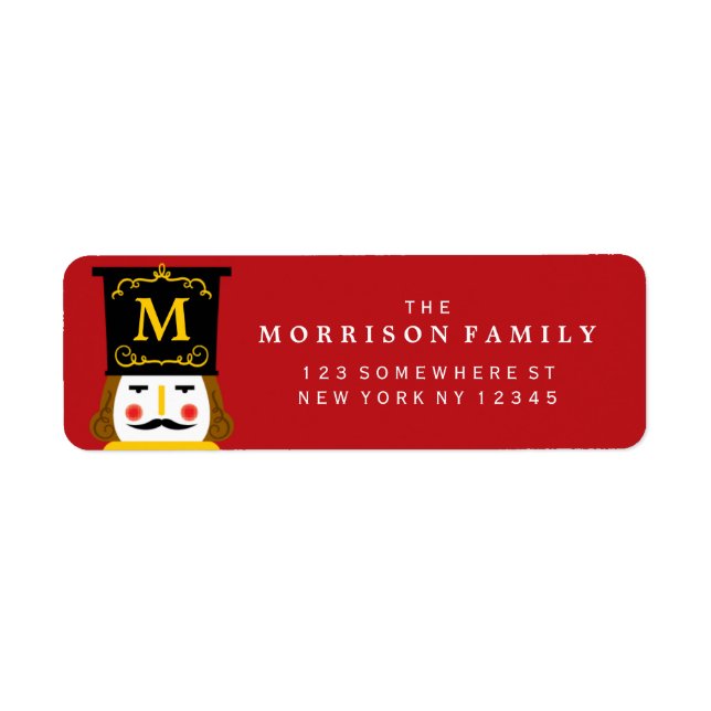 Holiday Nutcracker Monogram Red (Front)