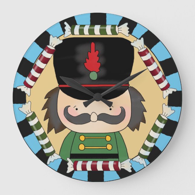 Holiday Nutcracker Wall Clock (Front)