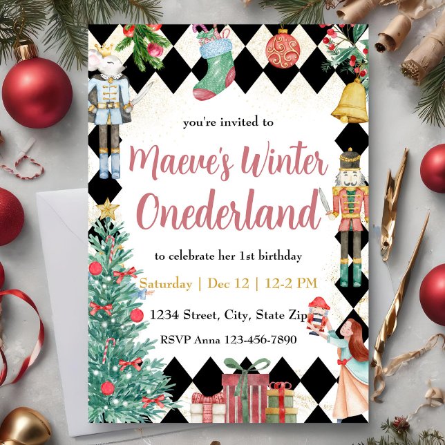 Holiday Nutcracker Winter Onederland Invitation (Creator Uploaded)