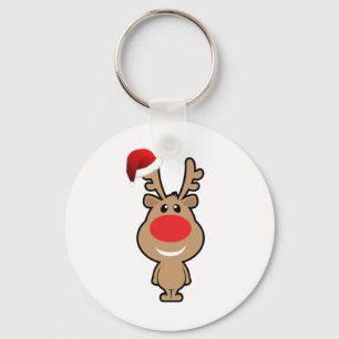 Holiday of funny Christmas santa Keychain
