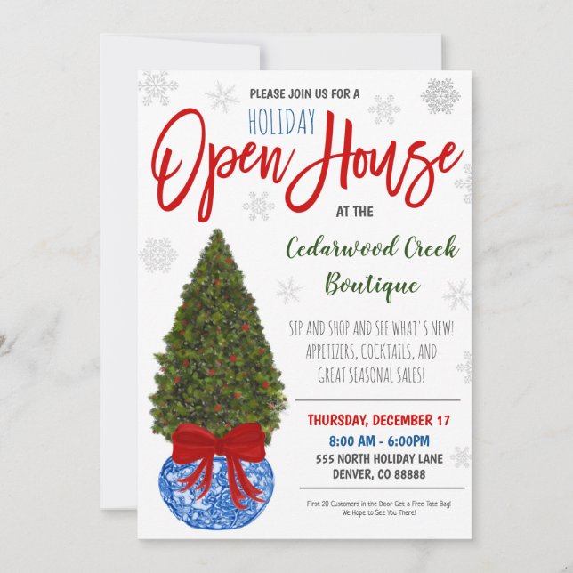 Holiday Open House Invitation (Front)