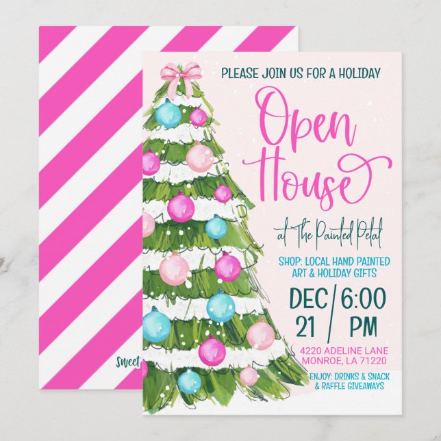 Holiday Open House Invitation (Front/Back)