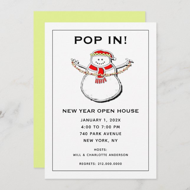 Holiday Open House Invitations (Front/Back)
