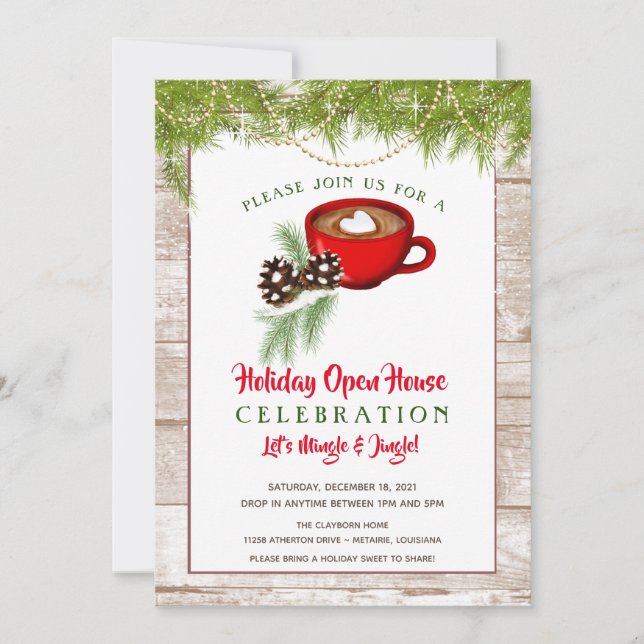 Holiday Open House Invitations, Holiday Party Invitation (Front)