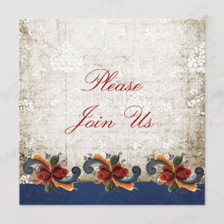 Holiday Open House Rosemaling Scandinavian Invitation