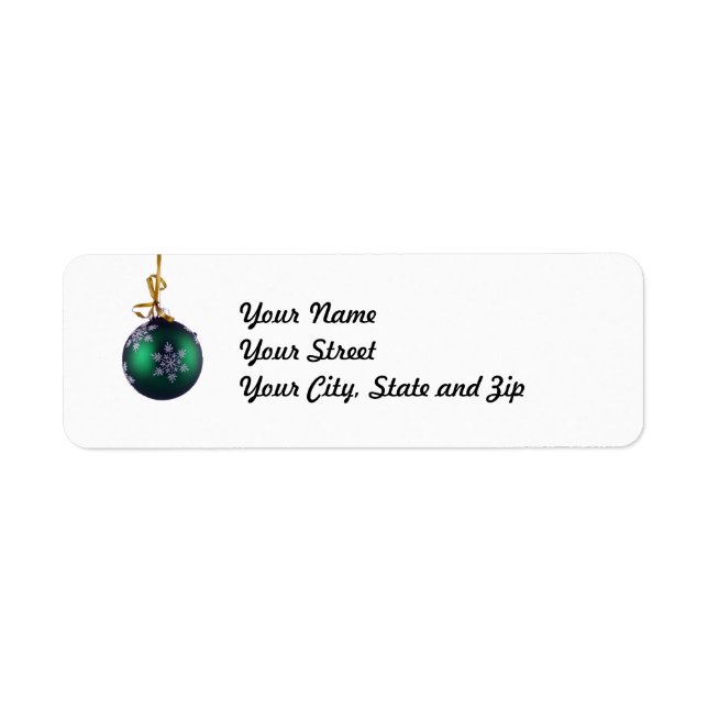 Holiday Ornament Address Label (Front)