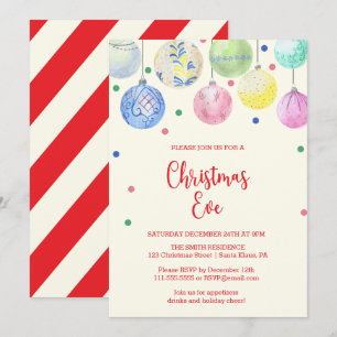 Holiday Ornament Christmas Party Invitation
