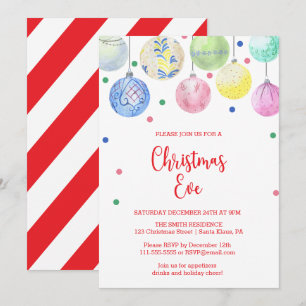 Holiday Ornament Christmas Party Invitation