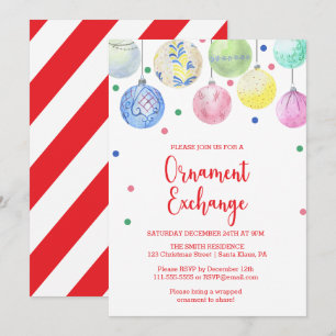 Holiday Ornament Exchange Party Invitation
