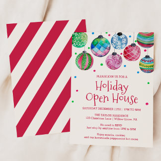 Holiday Ornament Holiday Open House Invitation