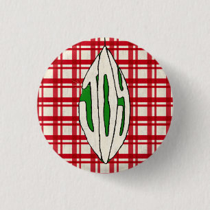 Holiday Ornament Joy 1 Inch Round Button