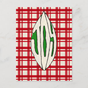 Holiday Ornament Joy Postcard