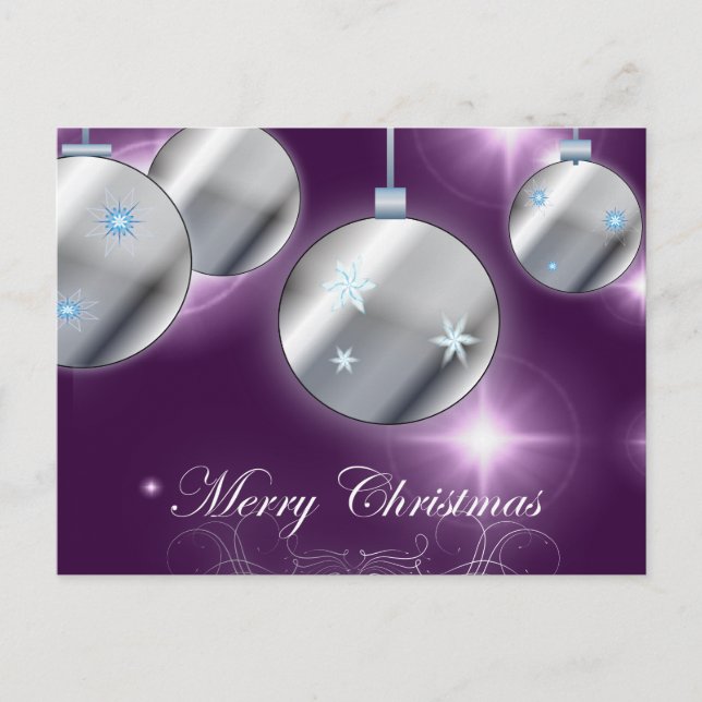 Holiday ornament Purple Christmas (Front)