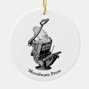 Holiday ornament with Golding letterpress theme