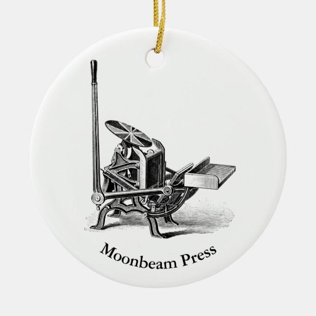 Holiday ornament with Pilot letterpress theme (Front)