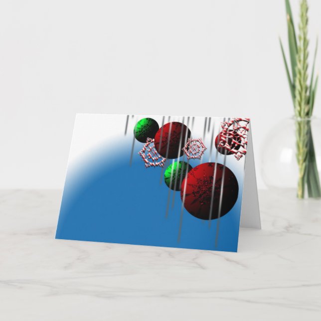 Holiday Ornament Xmas Balls Christmas Decorations Card (Front)