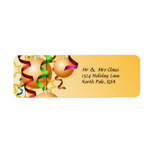 Holiday Ornaments Address Label