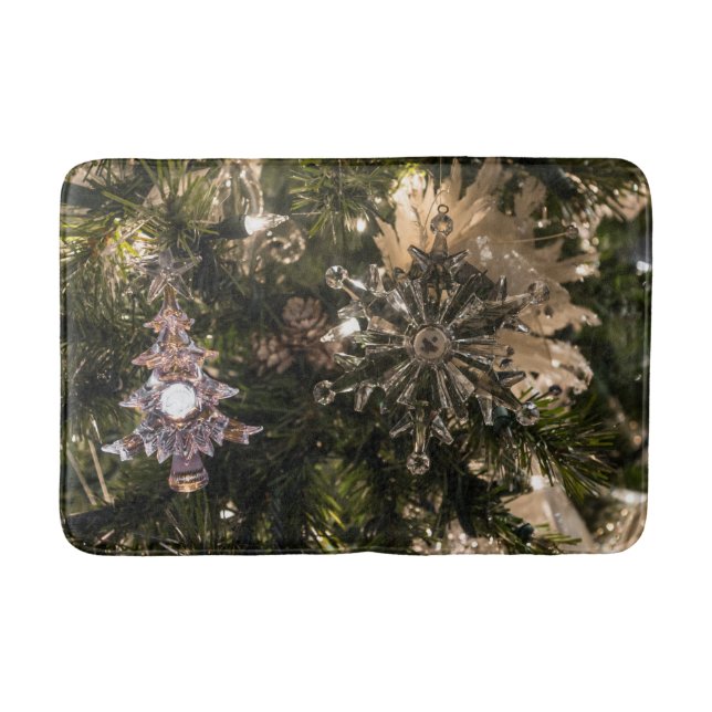Holiday Ornaments Bath Mat (Front)