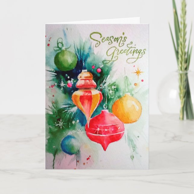 Holiday Ornaments Card (Front)