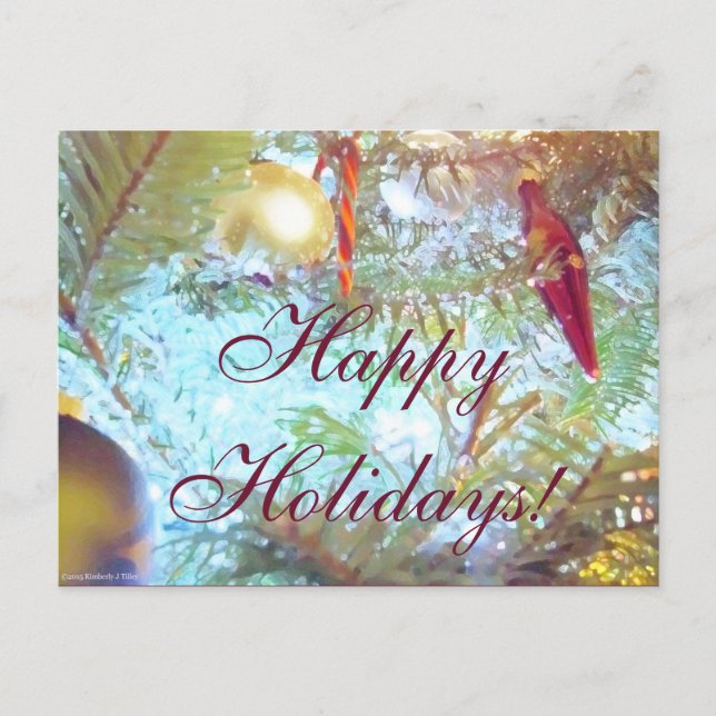 Holiday Ornaments in the Light Postcard (Front)