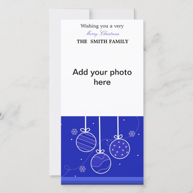 Holiday Ornaments Photo Card (Front)