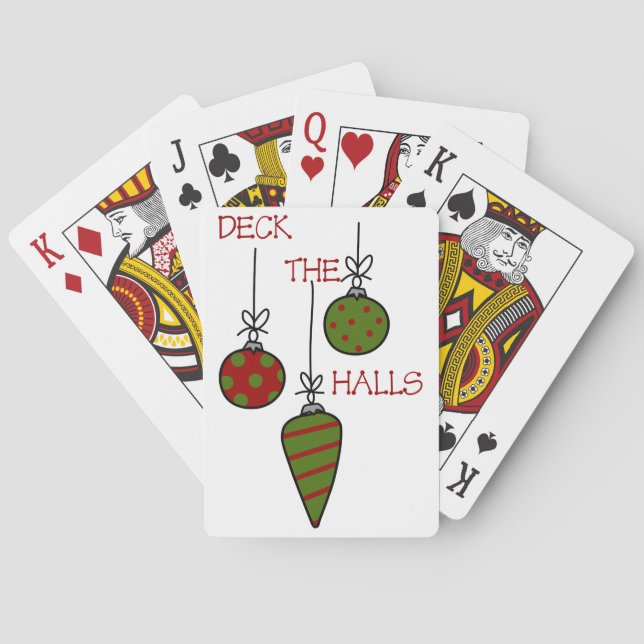 Holiday Ornaments Playing Cards (Back)