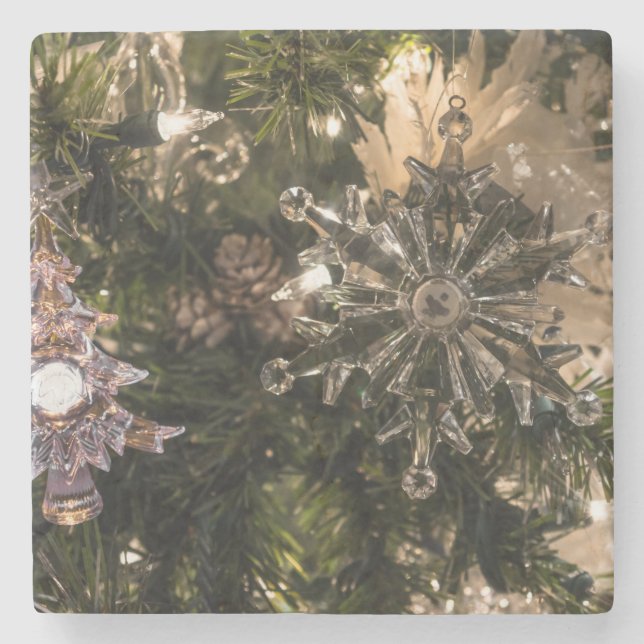 Holiday Ornaments Stone Coaster (Front)