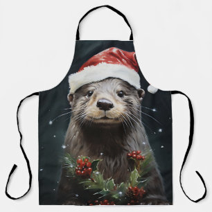 Holiday Otter Apron