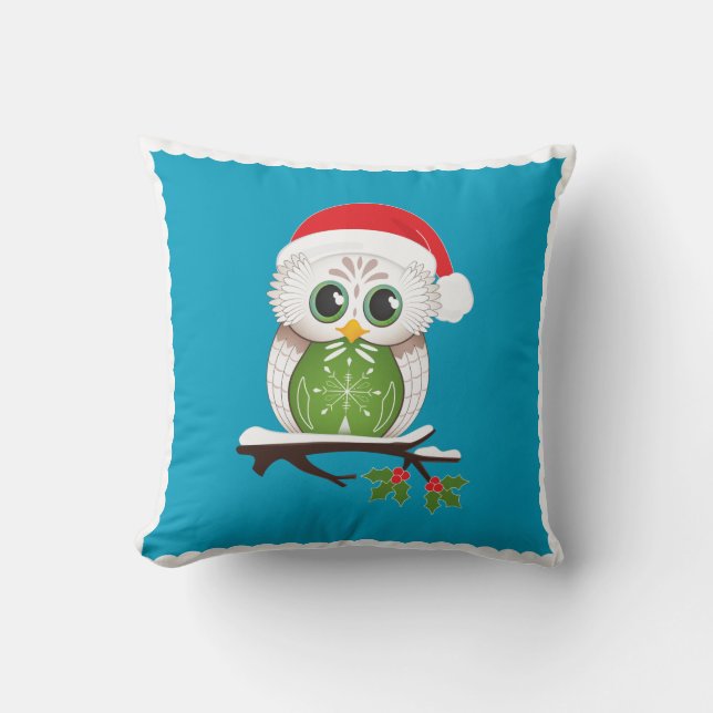 Holiday Owl Pillow (Front)