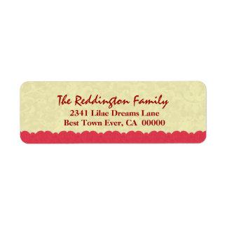 Holiday Pale Gold Damask Printed Lace Family Name