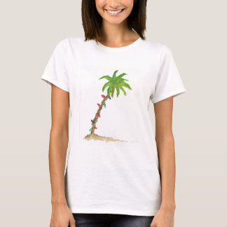 Holiday Palm Tree Tropical Watercolor Tropical T-Shirt