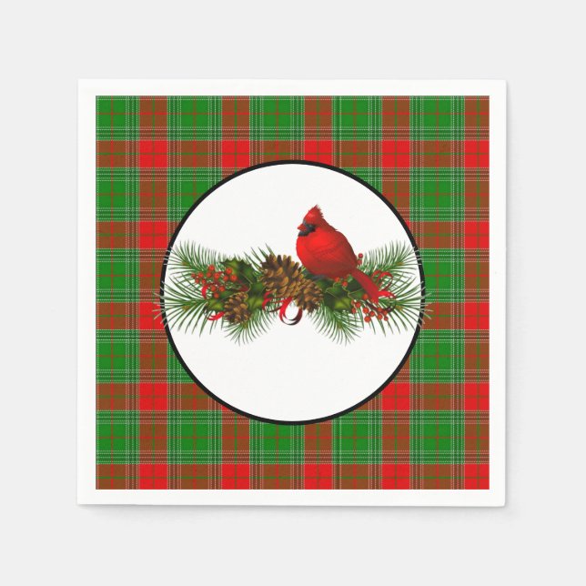 Holiday Paper Napkins-Cardinal Napkin (Front)