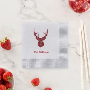 Holiday Paper Napkins-Stag Napkins