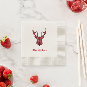 Holiday Paper Napkins-Stag Napkins