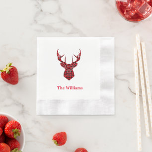 Holiday Paper Napkins-Stag Napkins