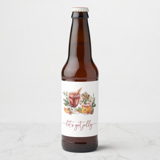 Holiday Party Beer Bottle Label (Front)