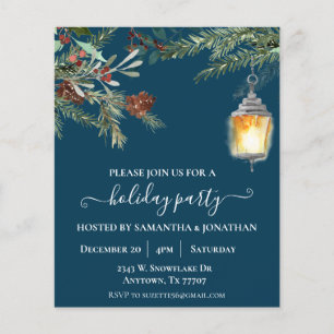 Holiday Party Christmas Winter Pine Drop  Flyer
