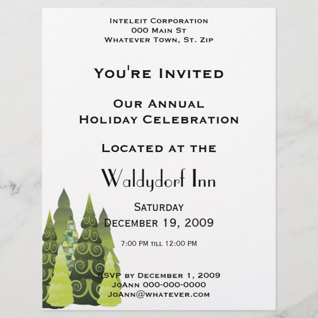 Holiday Party Flyer (Front)