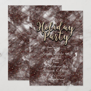 Holiday Party Glittery Glam Invitations