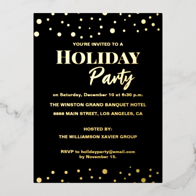 Holiday Party Hosted by Corporate Custom (Front)