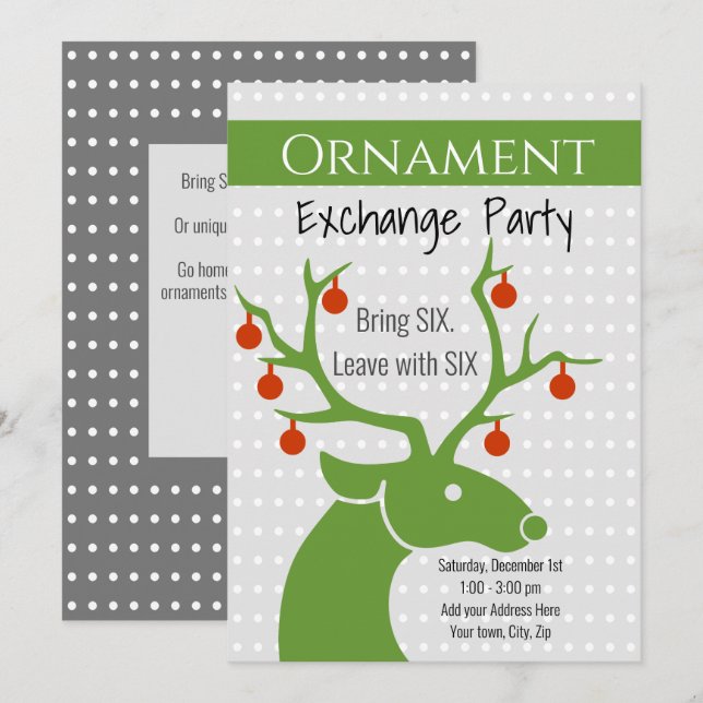Holiday Party Ideas | Work Holiday Party Invitation (Front/Back)