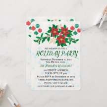 Holiday Party Invitation Card