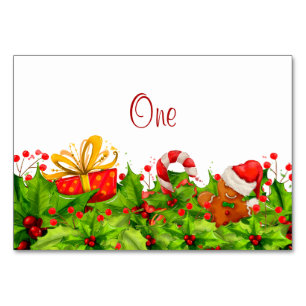 Holiday Party Invitation Table Cards