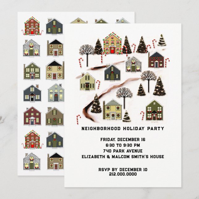 Holiday Party Invitations (Front/Back)