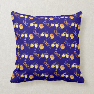 holiday party pattern throw pillow