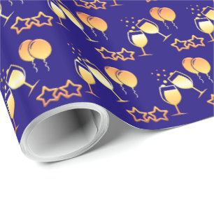 holiday party pattern wrapping paper