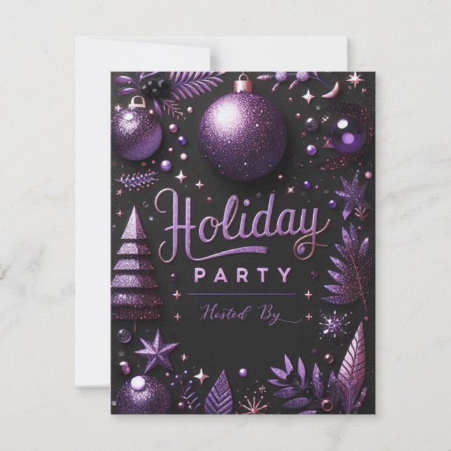 Holiday Party Personalize Card (Front)