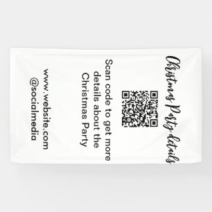 Holiday party Scan QR code details website social  Banner
