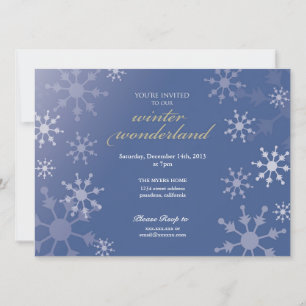 Holiday Party Snowflake Invite