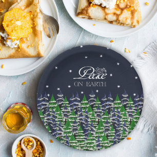 Holiday Peace On Earth Paper Plate
